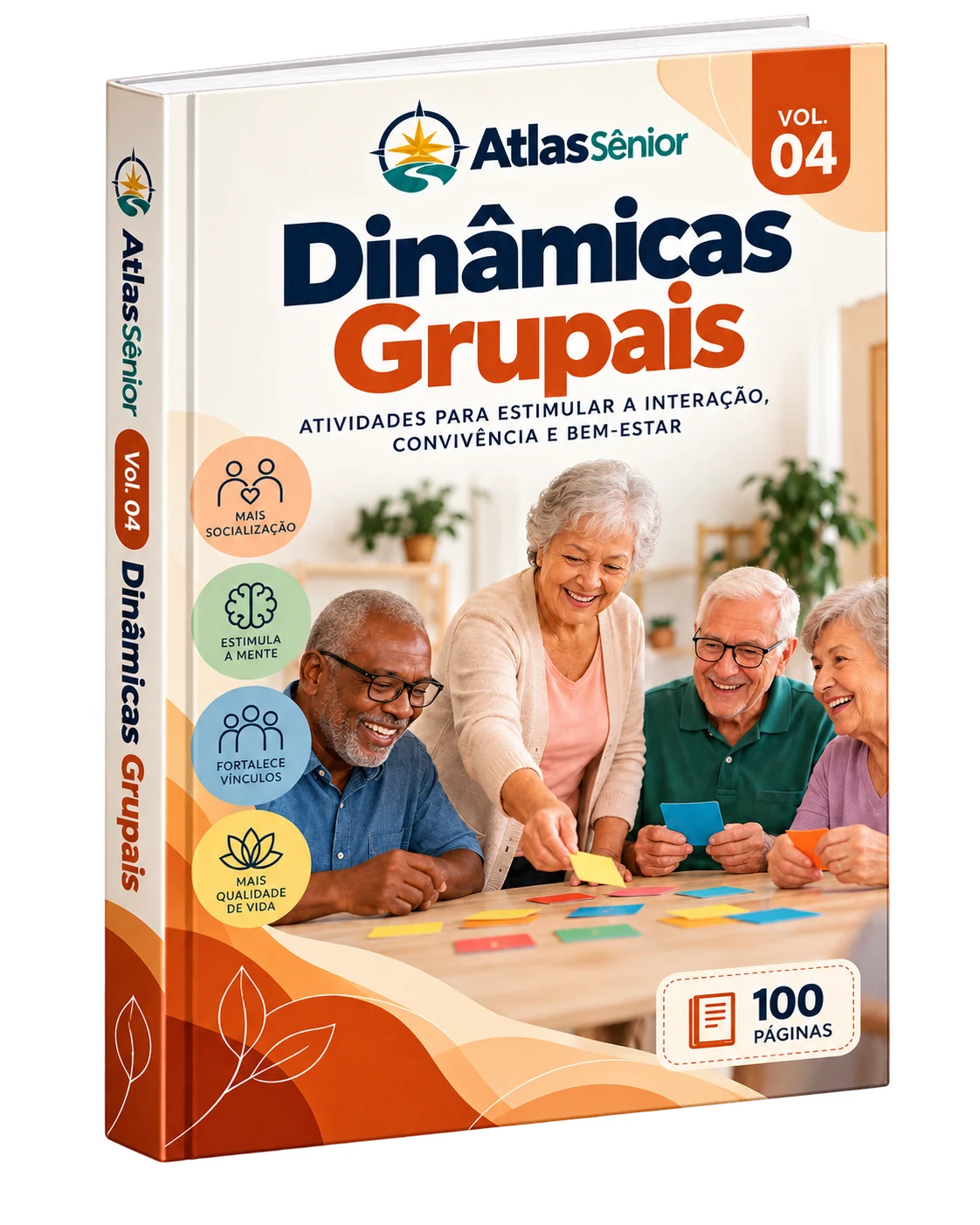 Mockup do volume 04 do Atlas Sênior